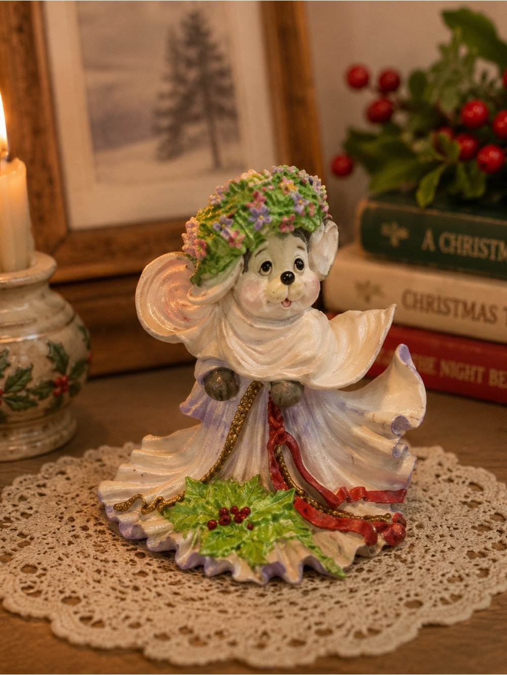 Tom Rubel Lil Velvet Mouse Figurine Studio Collection 1994 Holiday Dress